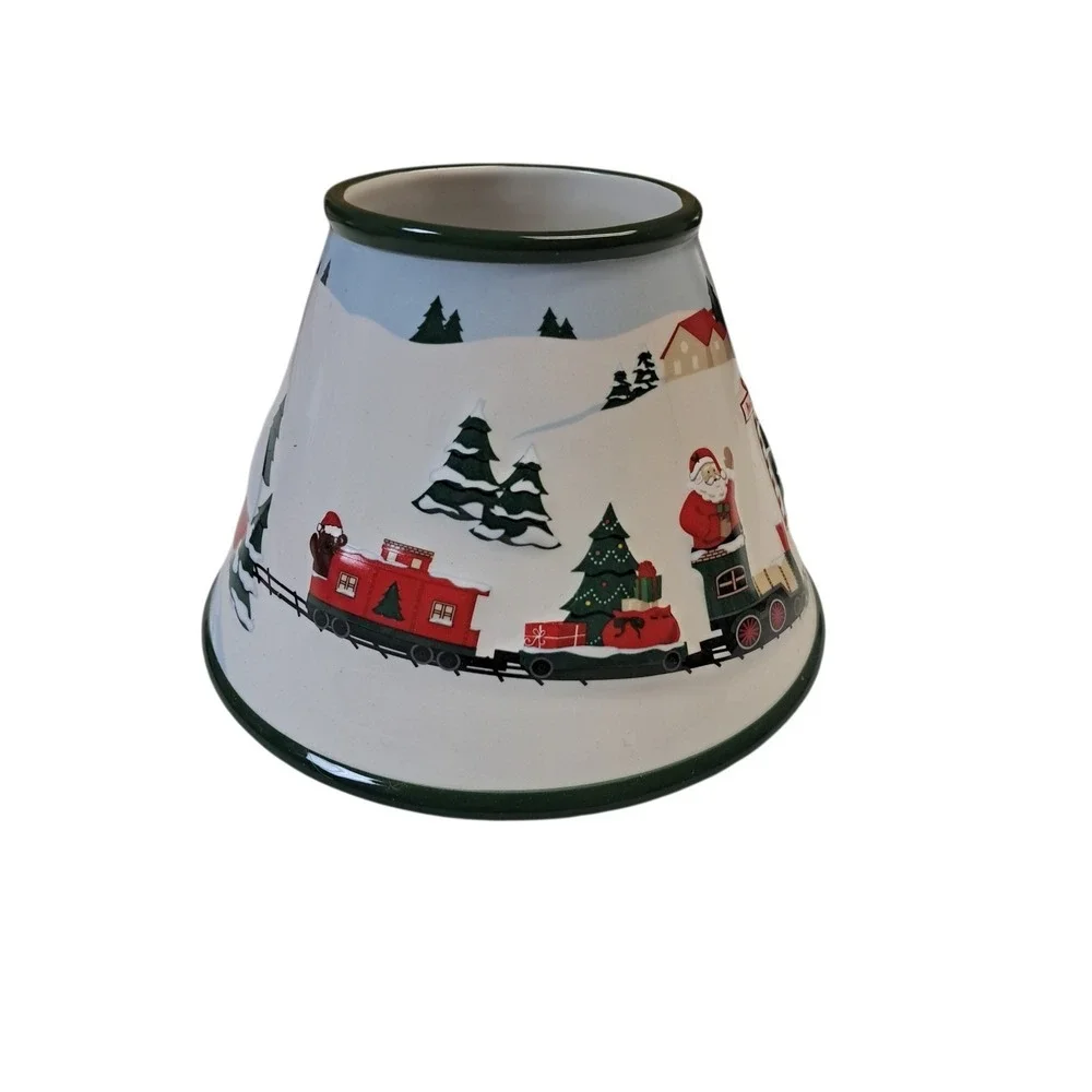 White Barn Candle Co Candle‎ Shade Topper Christmas North Pole Village Scene